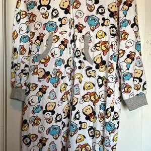 Adult Disney Store Gray and White Cartoon Onesie